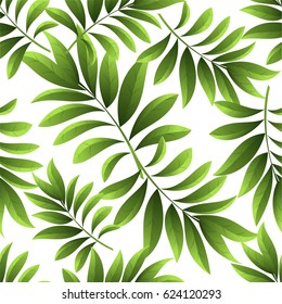 Pattern made from fresh, green leaves