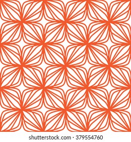 Pattern Made of Geometry Flowers