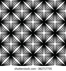 Pattern Made of Geometry Flowers
