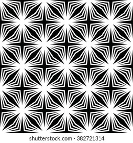 Pattern Made of Geometry Flowers
