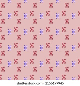 The pattern is made of shapes geometric pink blue background