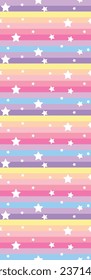 Muster magische süße Mädchen Regenbogen-Stern süß 