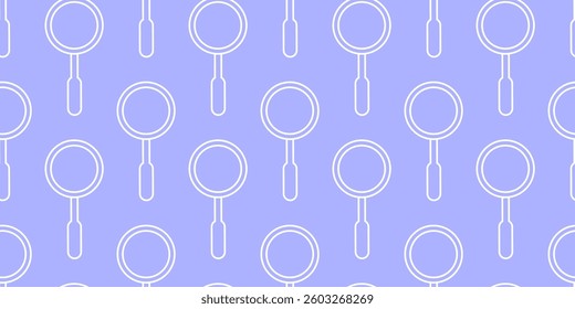 Pattern of magnifying glasses on a light purple background showcases a creative design idea