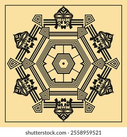 Pattern, mandala for coloring and relaxation. Version 2. Vector illustration