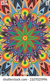 Pattern Mandala Cover and Poster Design Template for Magazine. for Cover, book, social media story, and Page Layout Design.