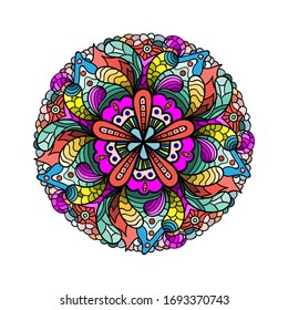 Pattern with mandala decoration. For fabric, textile, bandana, carpet print