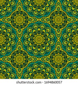 Muster mit Mandala-Dekoration. Für Gewebe, Textilien, Bandana, Teppichdruck