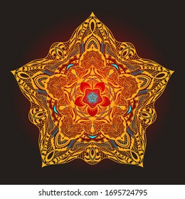 Patrón con decoración mandala. Para tejidos, textiles, bandana, estampado de alfombras