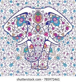 Pattern Elephant Mandala Frame Animal Made Stock Vector (Royalty Free ...