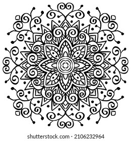 Pattern mandala ethnic decorative ornament. 