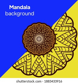 Patrón de mandala. ilustración. Mandala moderna de color floral. Ornamento decorativo Cicle. Diseño floral