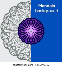 Pattern of mandala. illustration. Modern Decorative floral color mandala. Decorative Cicle ornament. Floral design