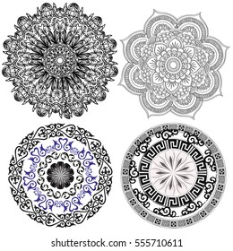 pattern, mandala on white background