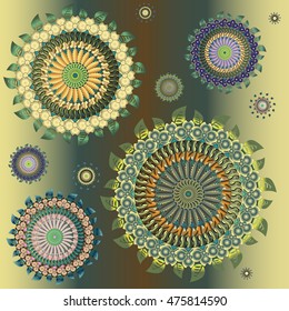  pattern mandala. Vector illustration