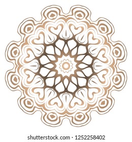 Pattern of mandala. Vector illustration. Modern Decorative floral color mandala. Decorative Cicle ornament. Floral design.