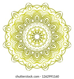 Pattern of mandala. Vector illustration. Modern Decorative floral color mandala. Decorative Cicle ornament. Floral design