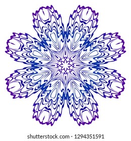 Pattern of mandala. Vector illustration. Modern Decorative floral color mandala. Decorative Cicle ornament. Floral design. Anti-stress therapy pattern