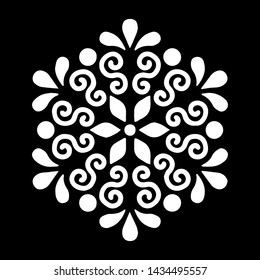 Pattern mandala white stencil doodles sketch good mood