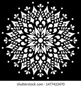 Pattern mandala white stencil doodles sketch good mood
