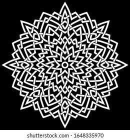 Pattern mandala white stencil doodles sketch good mood