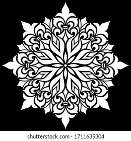 Pattern mandala white stencil doodles sketch good mood