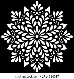 Pattern mandala white stencil doodles sketch good mood