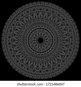Pattern mandala white stencil doodles sketch good mood