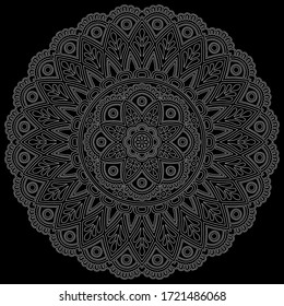 Pattern mandala white stencil doodles sketch good mood