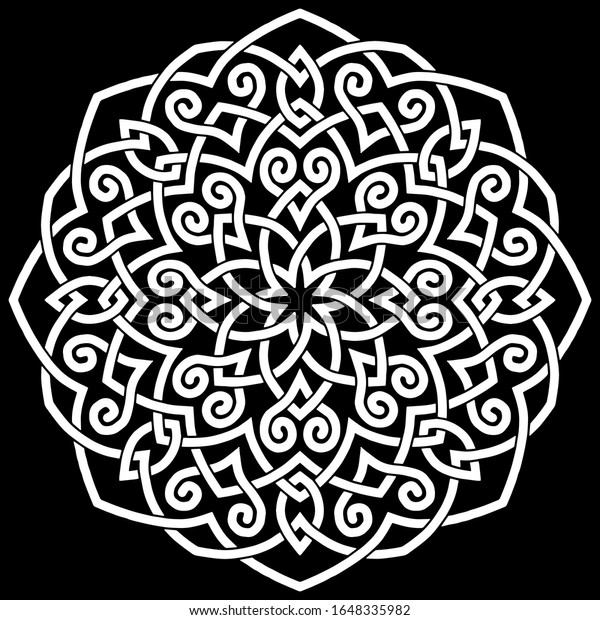 Pattern Mandala White Stencil Doodles Sketch Stock Vector (Royalty Free ...