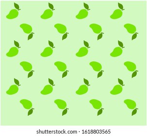 pattern with mangoes. Fashion design. Food print for tablecloth, curtain or dishcloth. Fruits sketch background