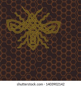 Pattern many bees, Celtic ornament