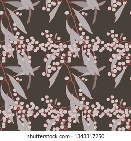 Pattern many branches with leaves