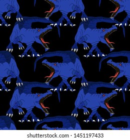 pattern of many dinosaurs in different positions