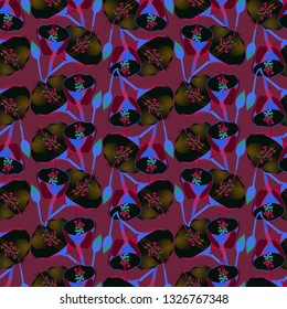 Pattern many flowers