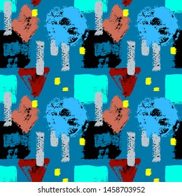  pattern of many geometric shapes executed in the technique of oil paints
