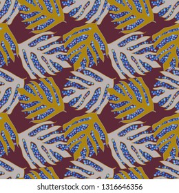 Pattern many leaf