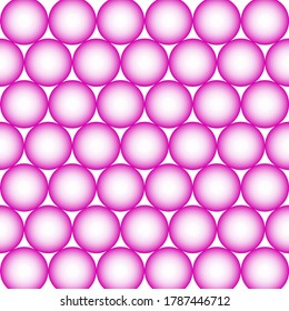 Patrón de muchas bolas rosas sobre un fondo blanco. Imagen vectorial.