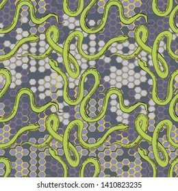 Pattern many snake python, skin

