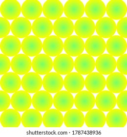 Patrón de muchas bolas amarillo-verde sobre un fondo blanco. Imagen vectorial.