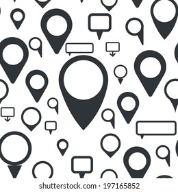 pattern Map Icons and Location Icons seamless background