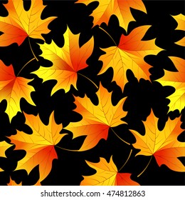 Pattern of maple leaves