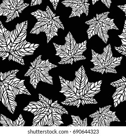 Pattern of maple leaves
