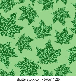 Pattern of maple leaves