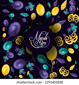 pattern of mardi gras celebration