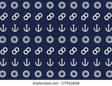 Muster, abstrakter mariner Hintergrund, blau