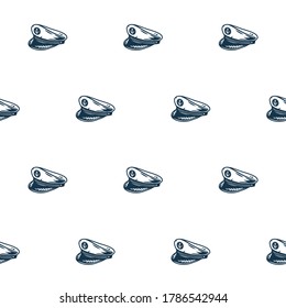 Pattern marine captain cap, sailor or nautical logo design element