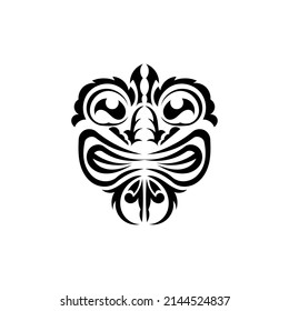 Pattern mask. Traditional totem symbol. Simple style. Vector isolated on white background.