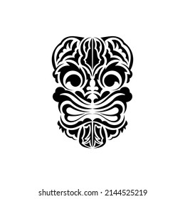 Pattern mask. Traditional totem symbol. Hawaiian style. Vector illustration isolated on white background.