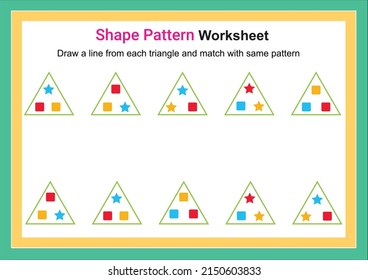 pattern matching worksheet. Education developing worksheet. Game for kids. Activity page.
 Puzzle for children. Riddle for preschool. Flat isolated vector illustration. 
Cute cartoon style.
