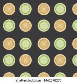 It is a pattern material of lemon and lime
